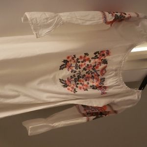 Beautiful white off shoulder floral detailed dress